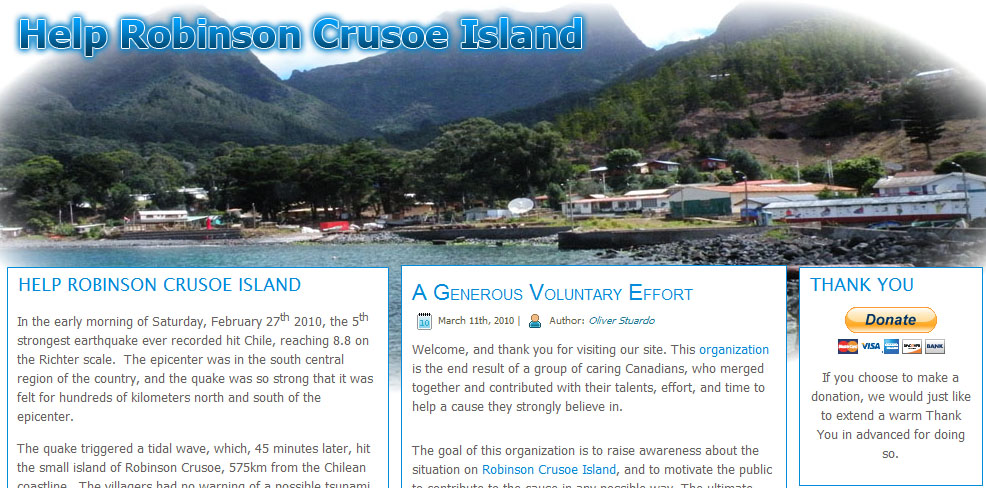 Help Robinson Crusoe Island